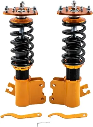 2pcs Front Coilovers Kits,Compatible with S13 240SX 89-93 Shock Absorbers Adjustable Damper