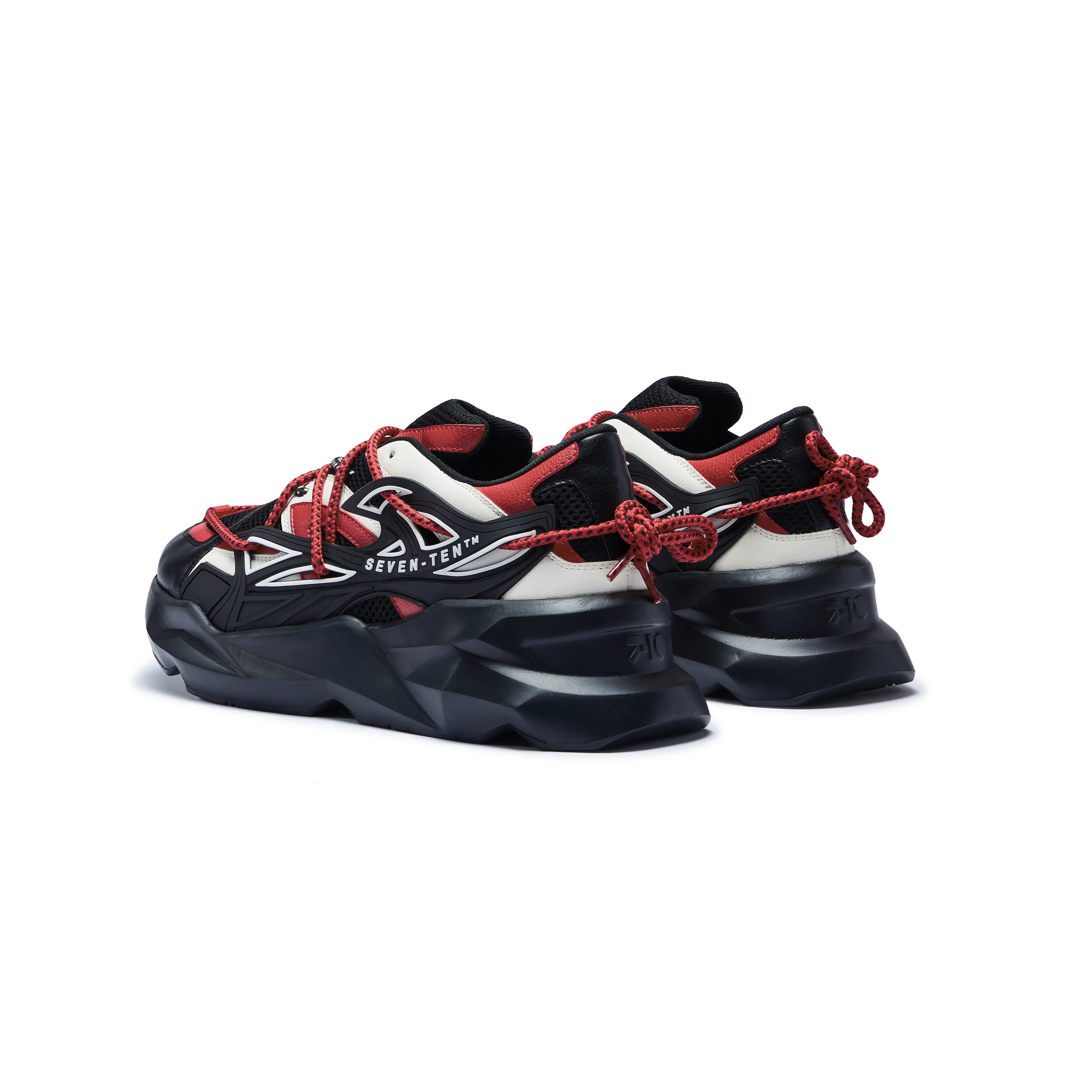742 Crimson Red Low-Top Chunky Sneakers