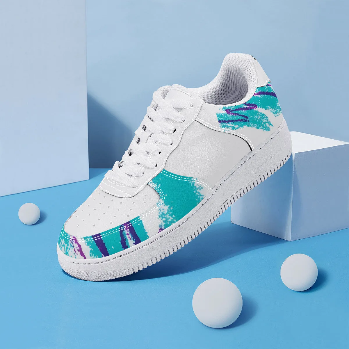 90s Jazz Solo Paper Cup Pattern Low Top Unisex Sneaker