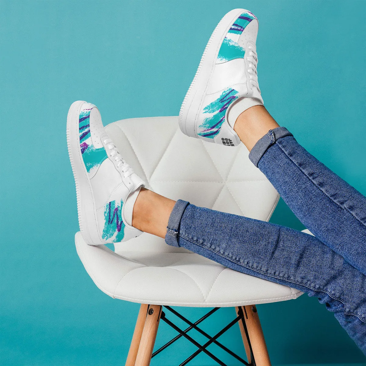 90s Jazz Solo Paper Cup Pattern Low Top Unisex Sneaker