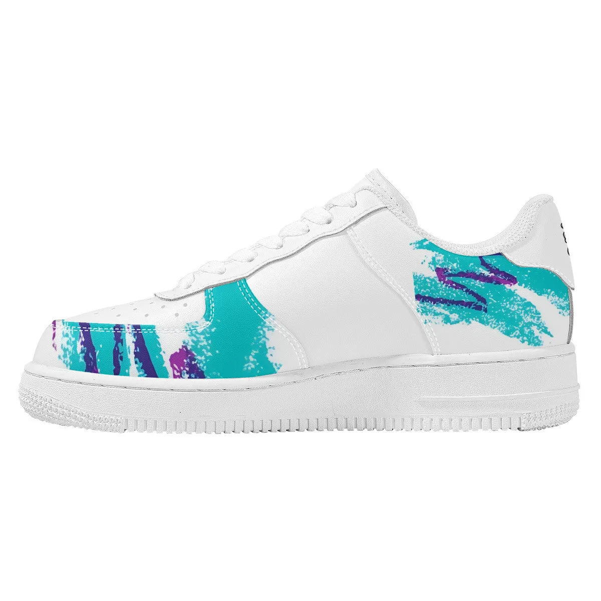 90s Jazz Solo Paper Cup Pattern Low Top Unisex Sneaker