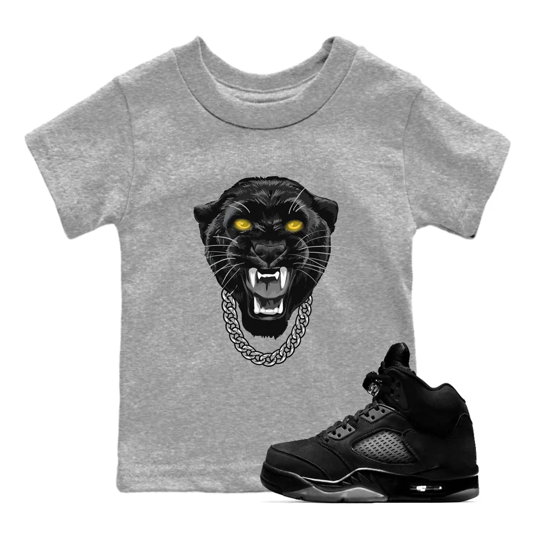 Black Gangster Cat Sneaker Tees Jordan SNRT - Air 5 Optimized Cat Black Daily special Kids
