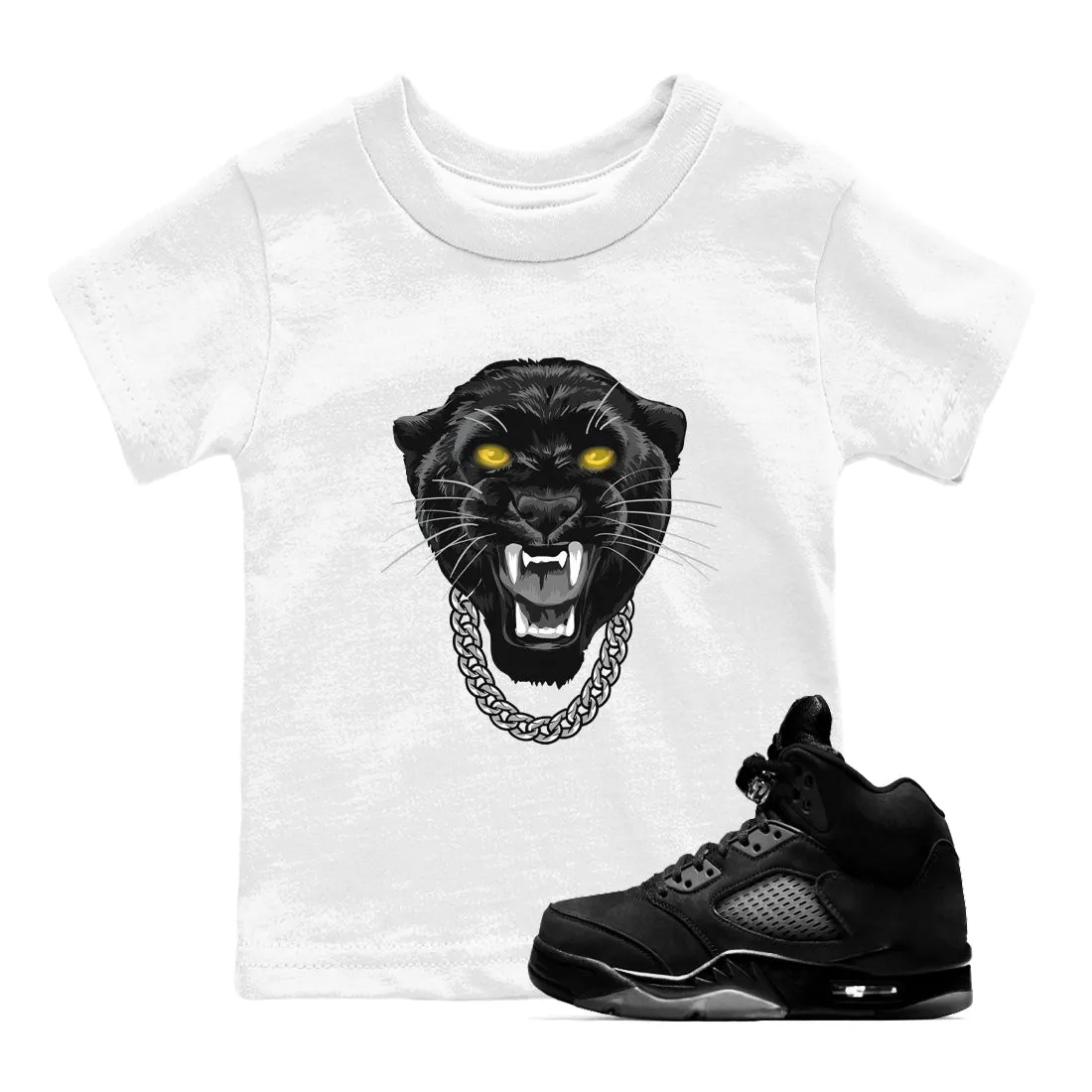 Black Gangster Cat Sneaker Tees Jordan SNRT - Air 5 Optimized Cat Black Daily special Kids
