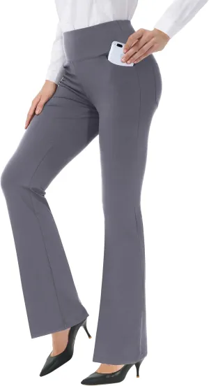 Bootcut Yoga Pants for Women High Waist Dress Pants Flare Leggings 27" 29" 31" 33" 35" 37" Workout Pant for Casual Work