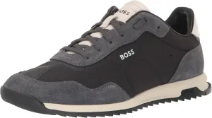 BOSS Men's Zayn Low Profile Suede Leather Two Tone Sneaker