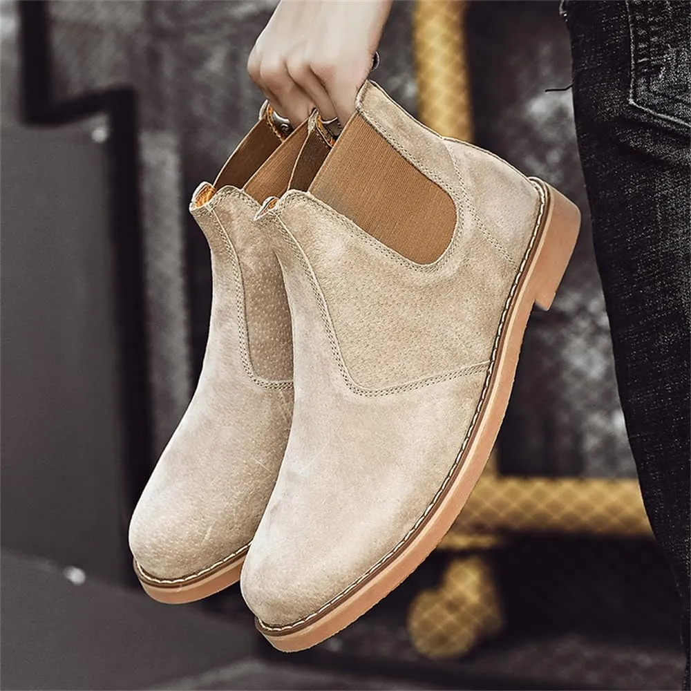 CHUUMEE Men's Suede Leather Chelsea Ankle Boots