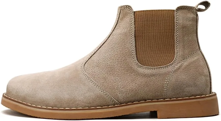 CHUUMEE Men's Suede Leather Chelsea Ankle Boots