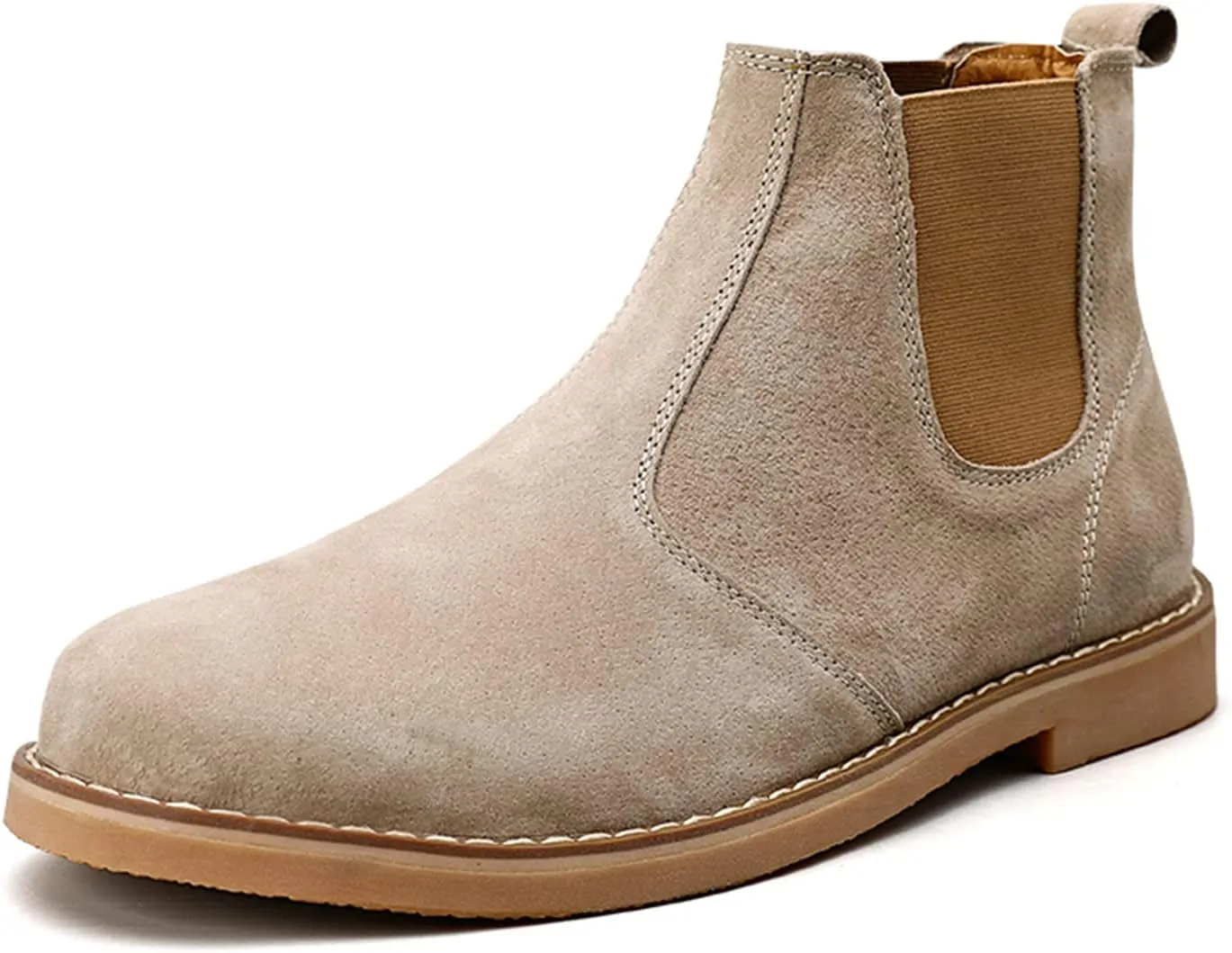 CHUUMEE Men's Suede Leather Chelsea Ankle Boots