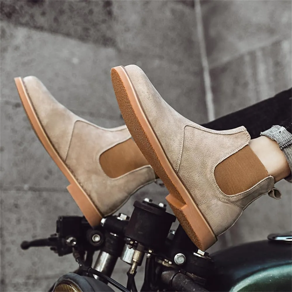 CHUUMEE Men's Suede Leather Chelsea Ankle Boots