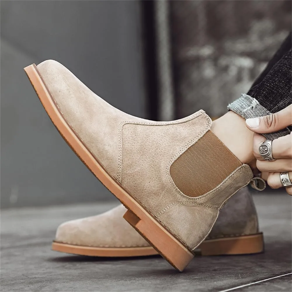 CHUUMEE Men's Suede Leather Chelsea Ankle Boots