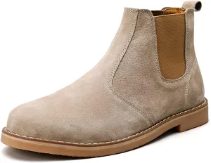 CHUUMEE Men's Suede Leather Chelsea Ankle Boots