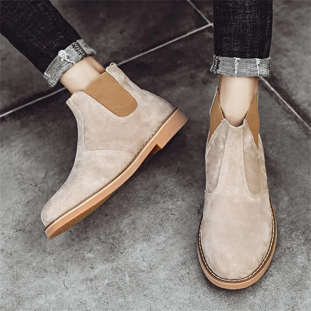 CHUUMEE Men's Suede Leather Chelsea Ankle Boots