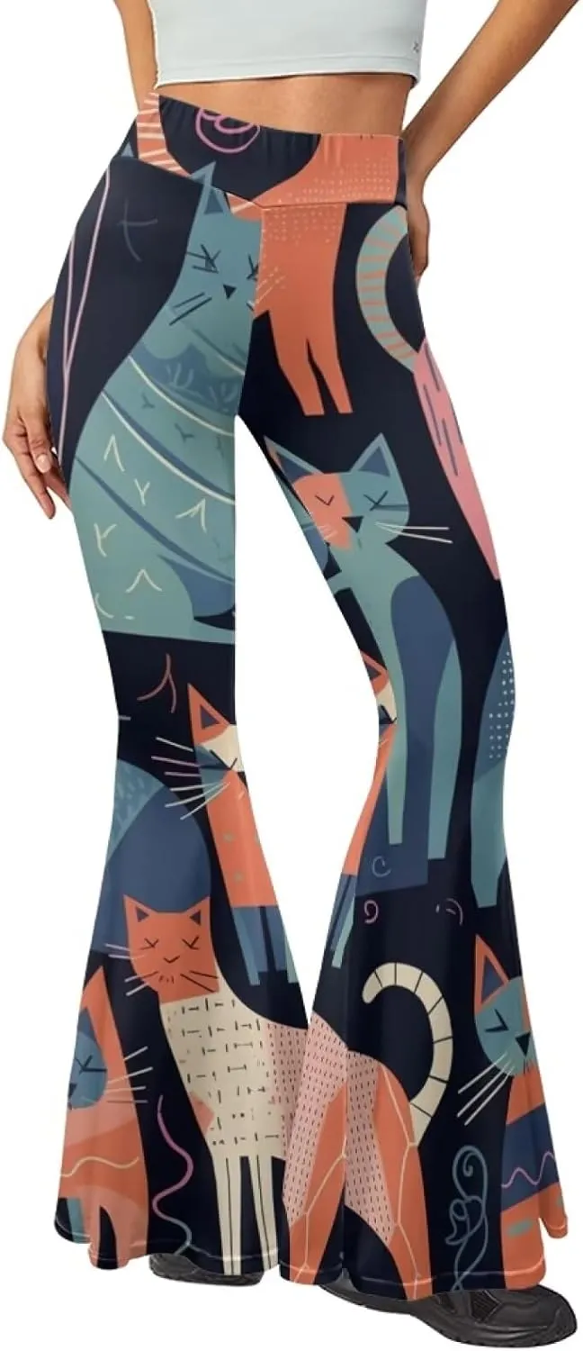 Comfy and Soft Yoga Pants for Dancing Party Women Flare Pants Stretch High Waisted Trousers for Womens Loose