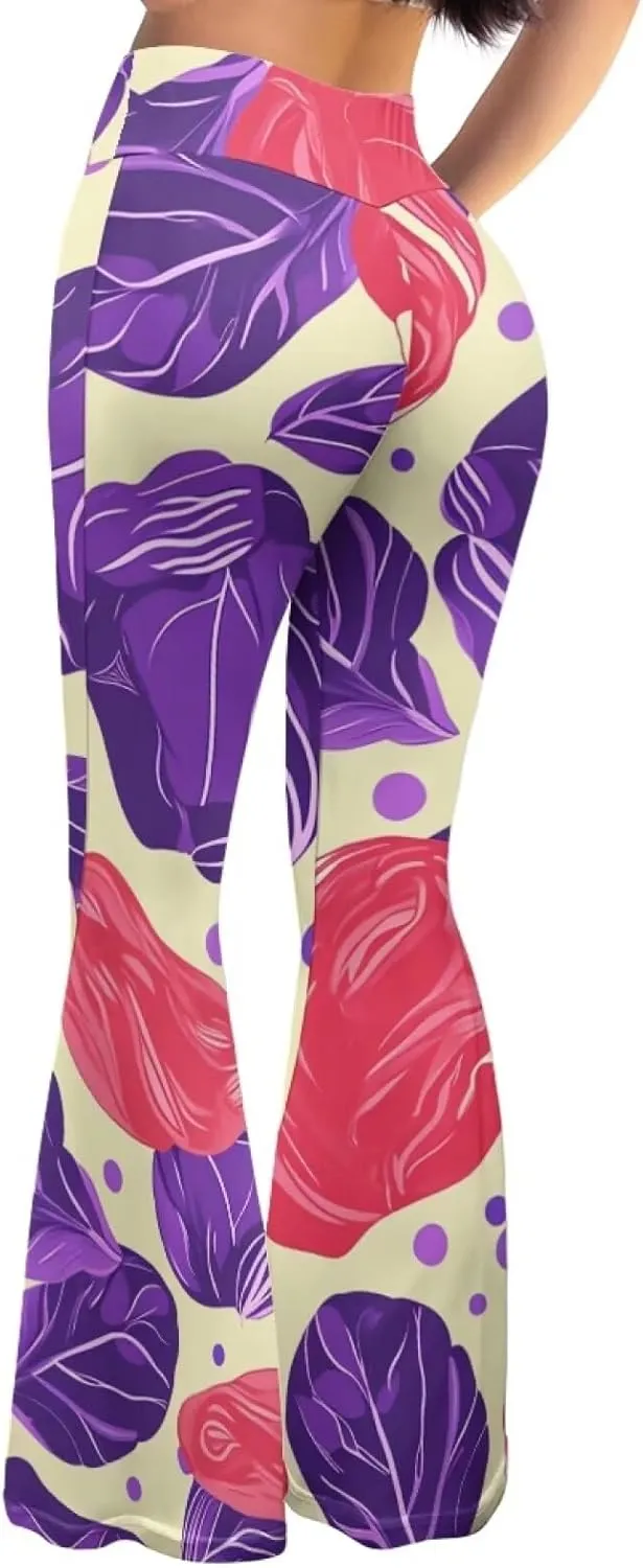 Comfy and Soft Yoga Pants for Dancing Party Women Flare Pants Stretch High Waisted Trousers for Womens Loose