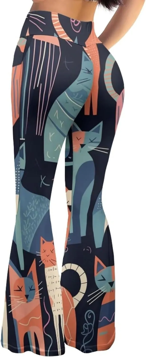Comfy and Soft Yoga Pants for Dancing Party Women Flare Pants Stretch High Waisted Trousers for Womens Loose