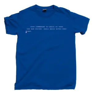 Commodore 64 Start Screen T Shirt Boot Screen 80s 8-Bit Home Computer Tee