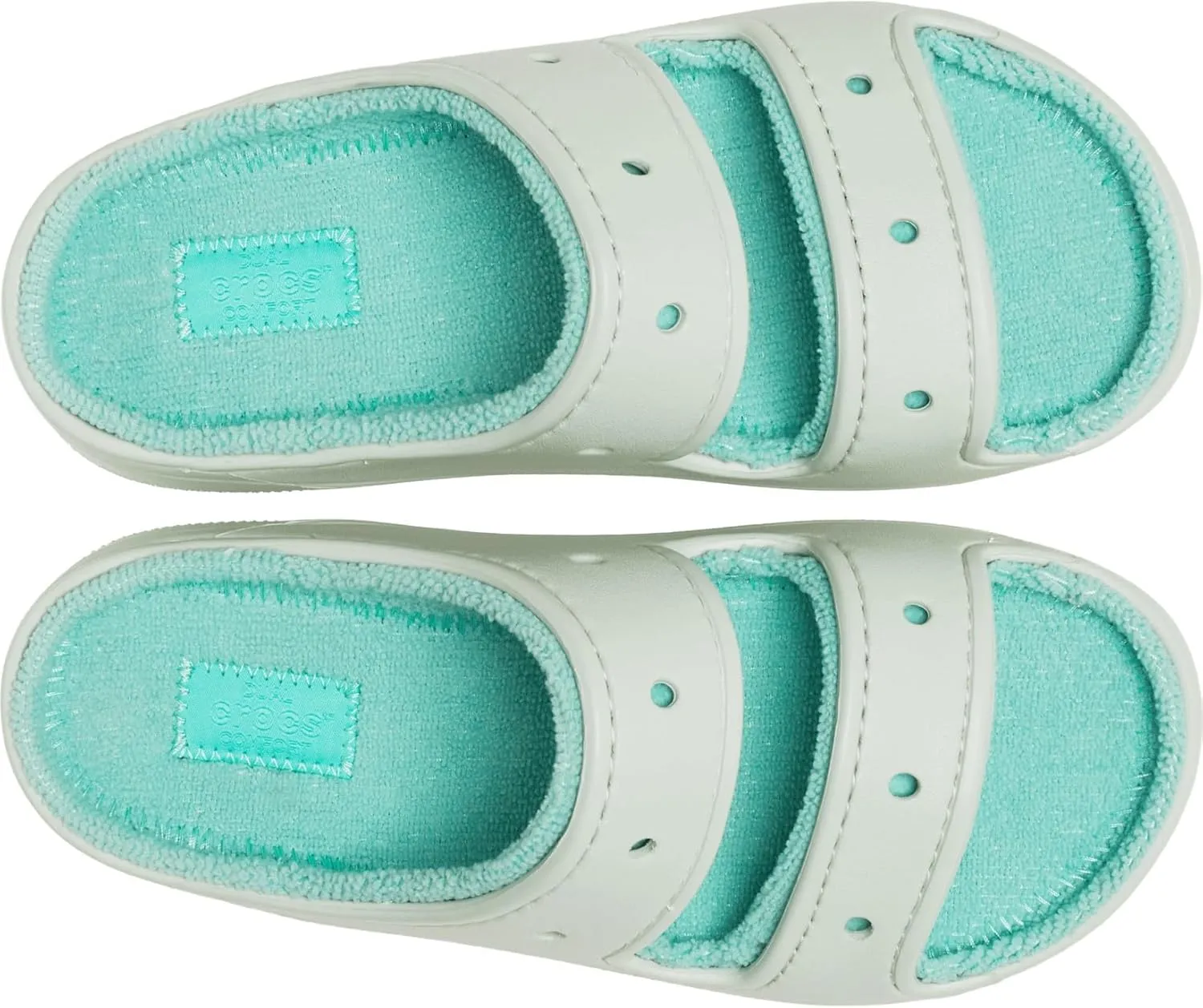 Crocs Unisex-Adult Classic Cozzzy Towel Sandals, Fuzzy Slippers and Slides