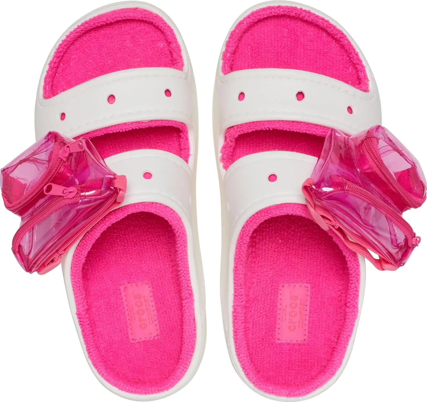 Crocs Unisex-Adult Classic Cozzzy Towel Sandals, Fuzzy Slippers and Slides