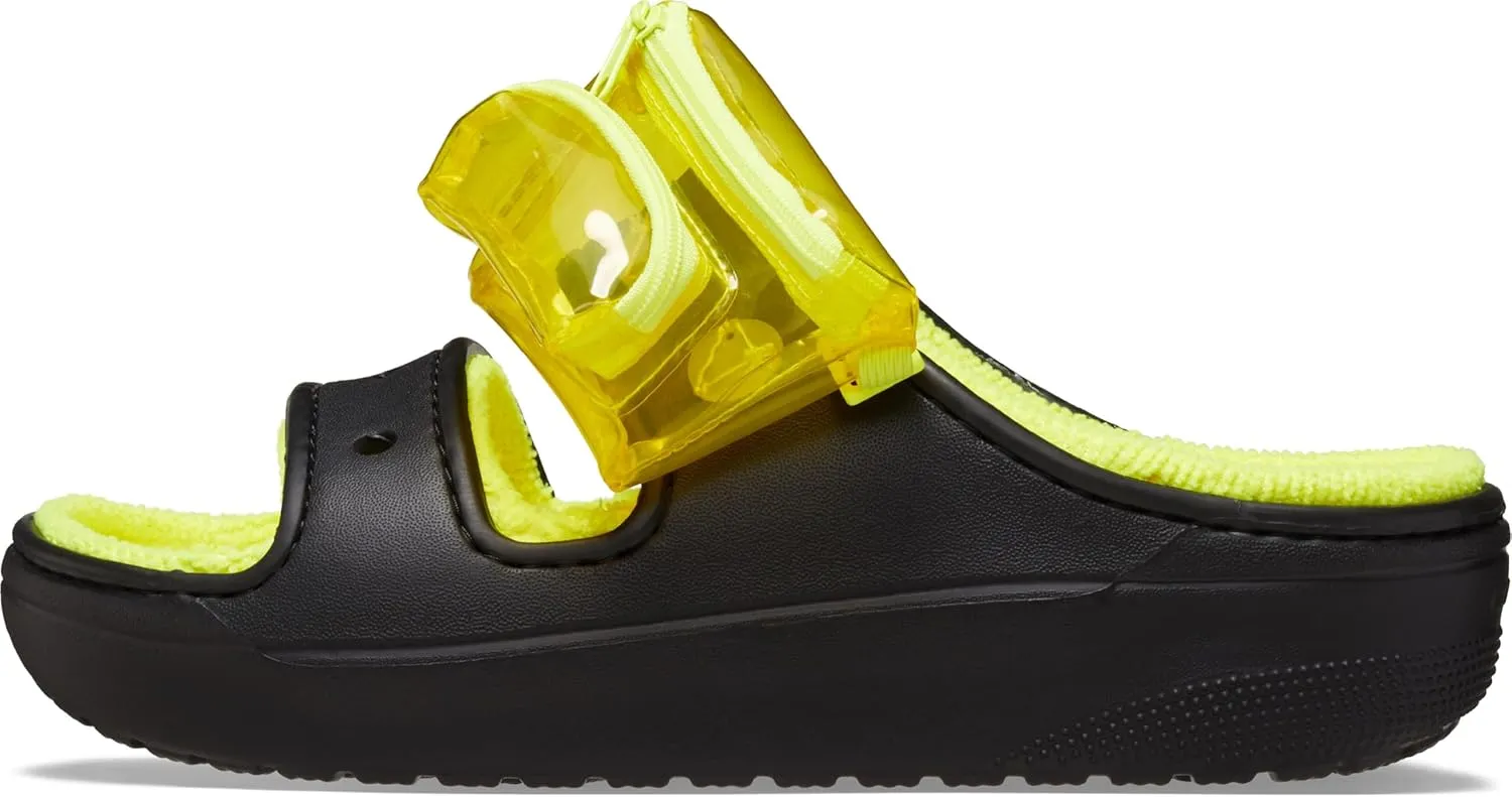 Crocs Unisex-Adult Classic Cozzzy Towel Sandals, Fuzzy Slippers and Slides