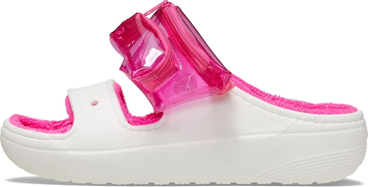 Crocs Unisex-Adult Classic Cozzzy Towel Sandals, Fuzzy Slippers and Slides