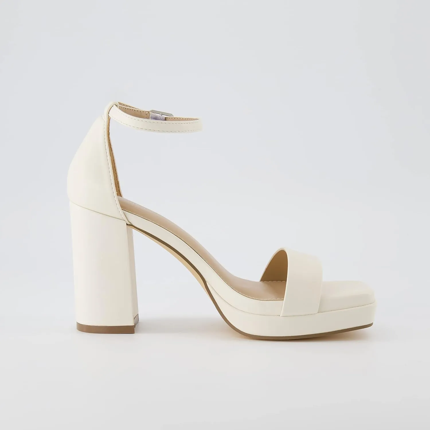CUSHIONAIRE Women's Grammy one band block heel platform sandal  Memory Foam, Wide Widths Available