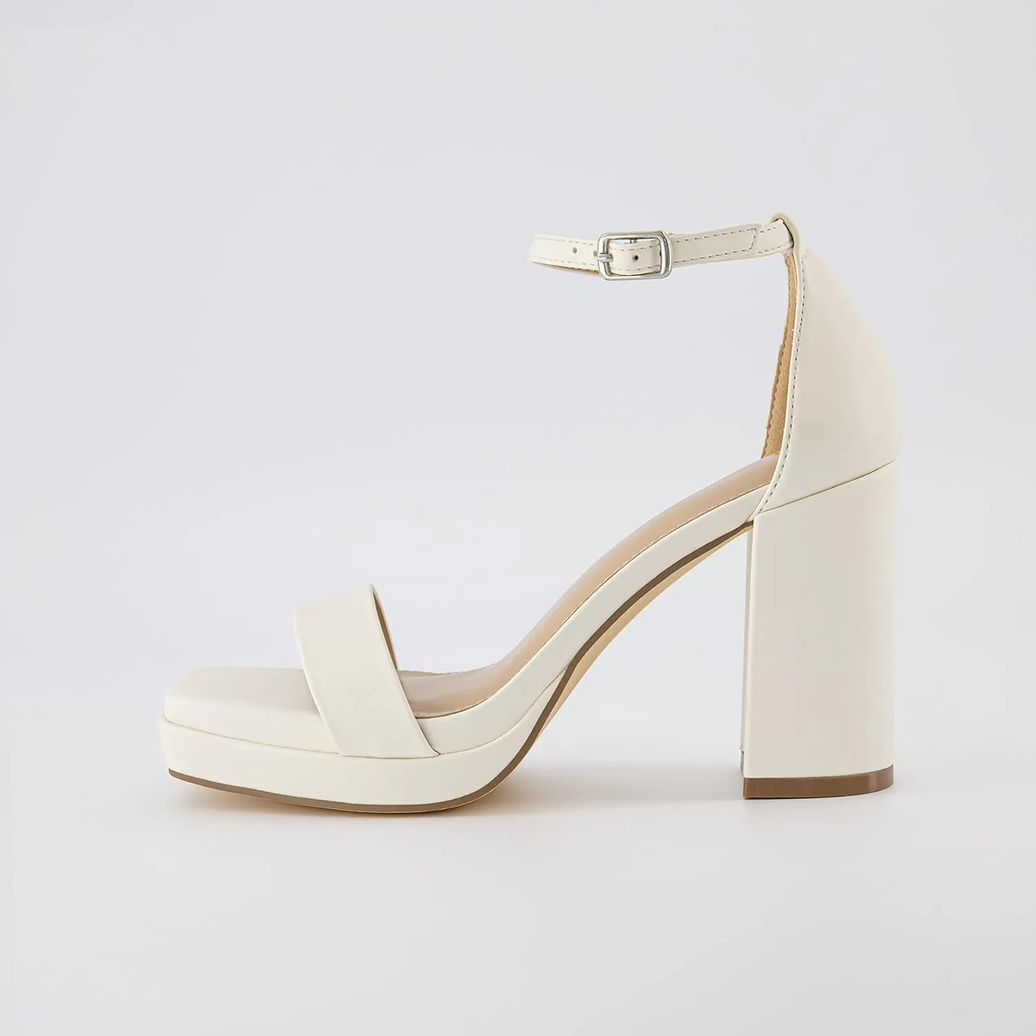 CUSHIONAIRE Women's Grammy one band block heel platform sandal  Memory Foam, Wide Widths Available