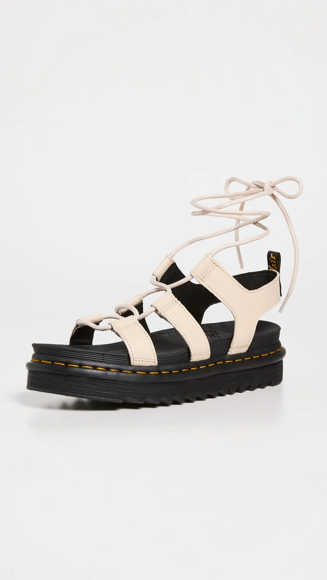 DR. MARTENS Women's Amphibians, Parchment Beige Milled Nappa, 11