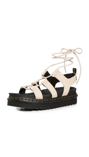 DR. MARTENS Women's Amphibians, Parchment Beige Milled Nappa, 11