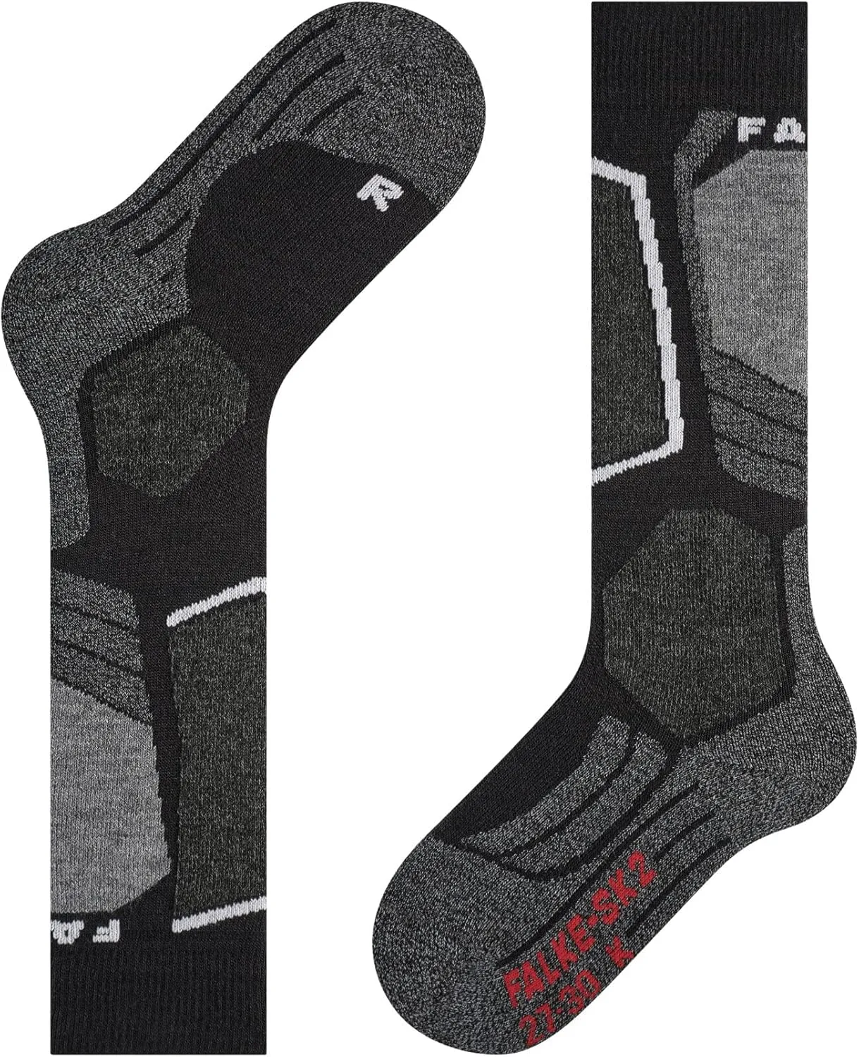 FALKE Unisex Kids SK2 Intermediate Ski Socks, Medium Cushion, 1 Pair