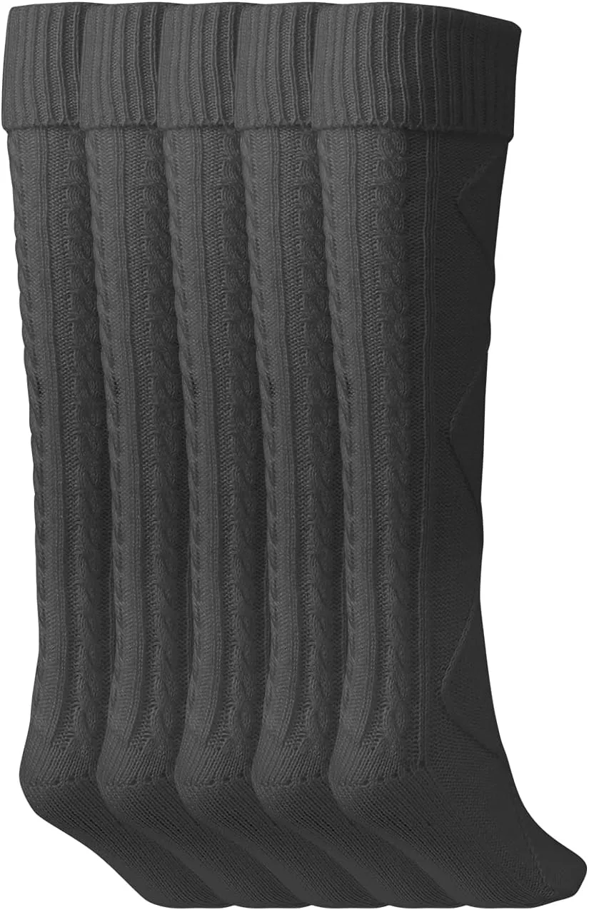 Floral Find Women's Cable Knit Knee-High Winter Boot Socks Extra Long Thigh Leg Warmers Stocking