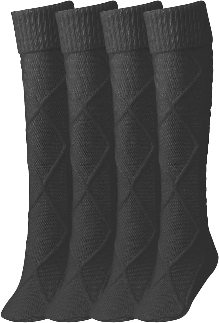 Floral Find Women's Cable Knit Knee-High Winter Boot Socks Extra Long Thigh Leg Warmers Stocking