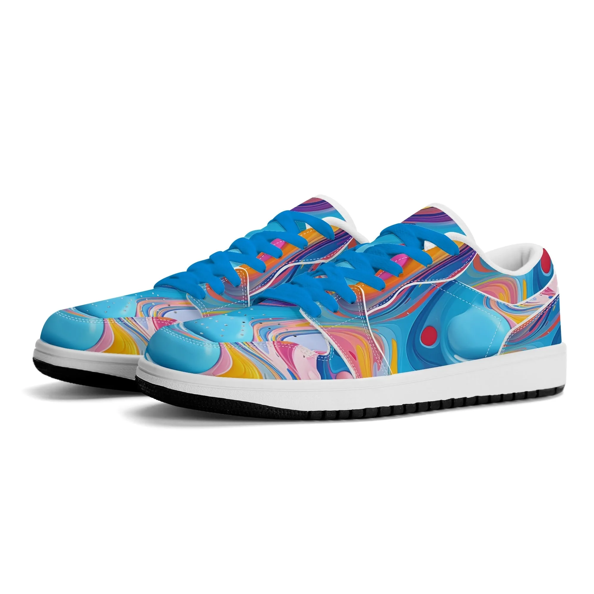 Fluid Colors Low Top Leder Sneaker für Damen