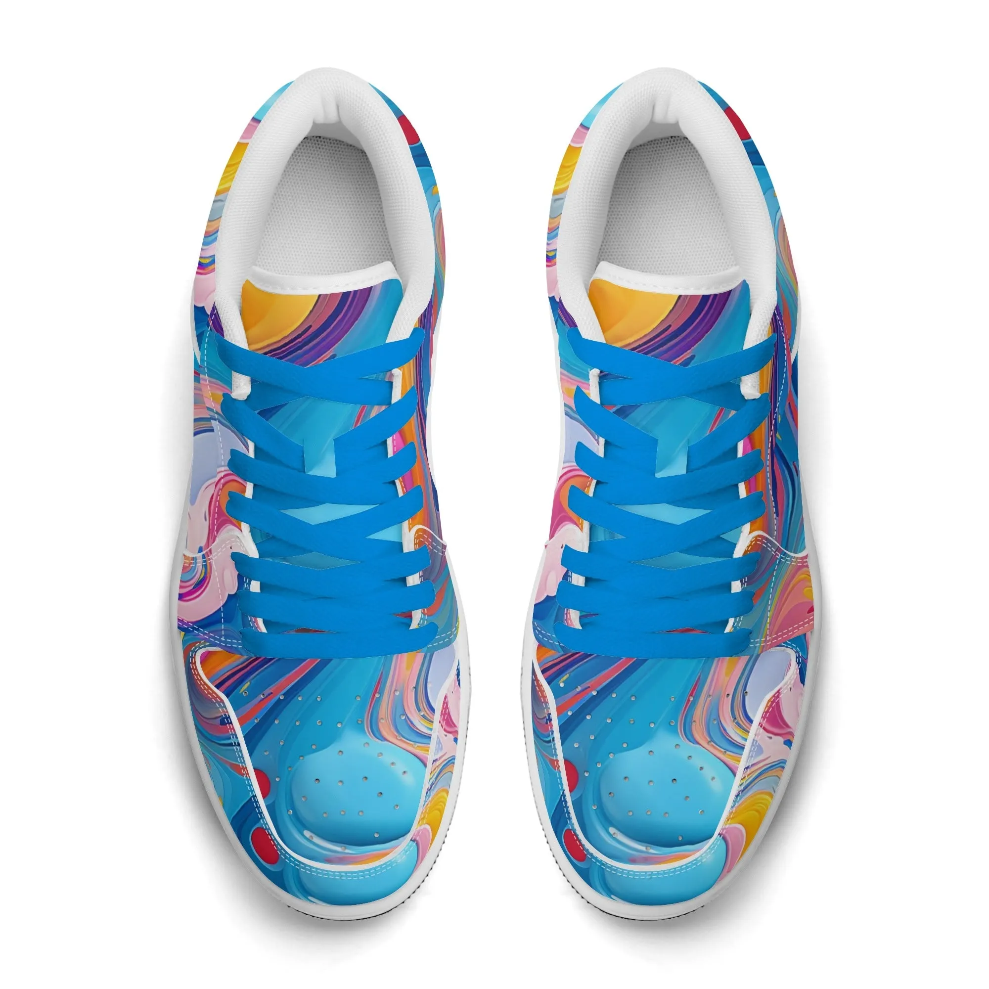 Fluid Colors Low Top Leder Sneaker für Damen