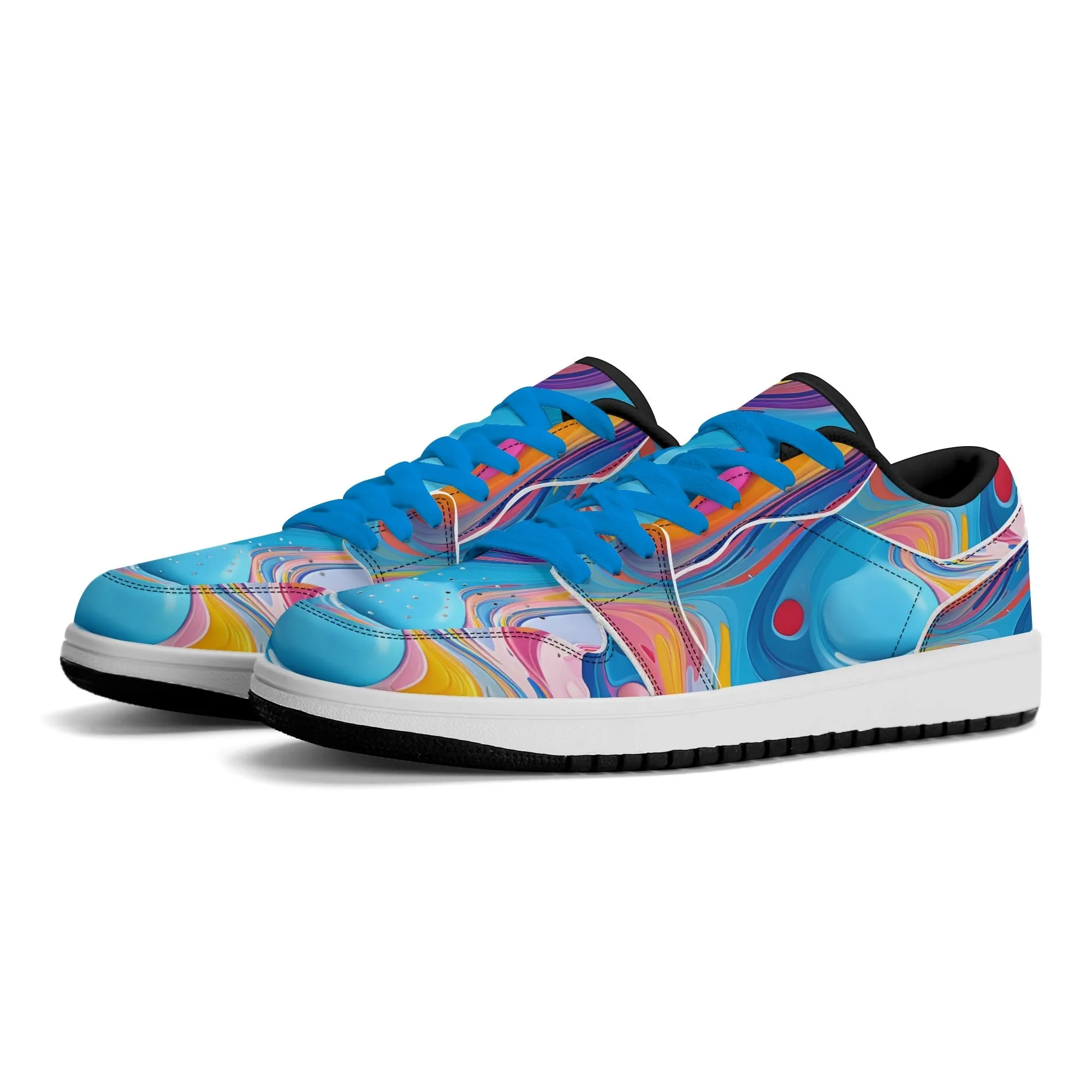 Fluid Colors Low Top Leder Sneaker für Damen