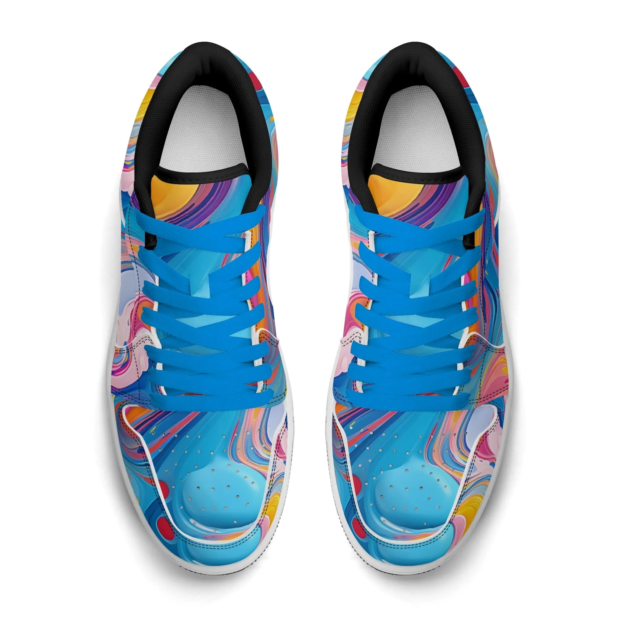 Fluid Colors Low Top Leder Sneaker für Damen
