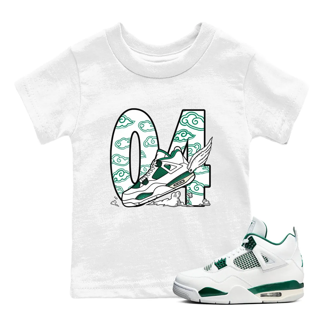 Fly Jordan - Sneaker On-sale The 4 Air To Kids SNRT Clouds Oxidized Tees Green Anti-slip