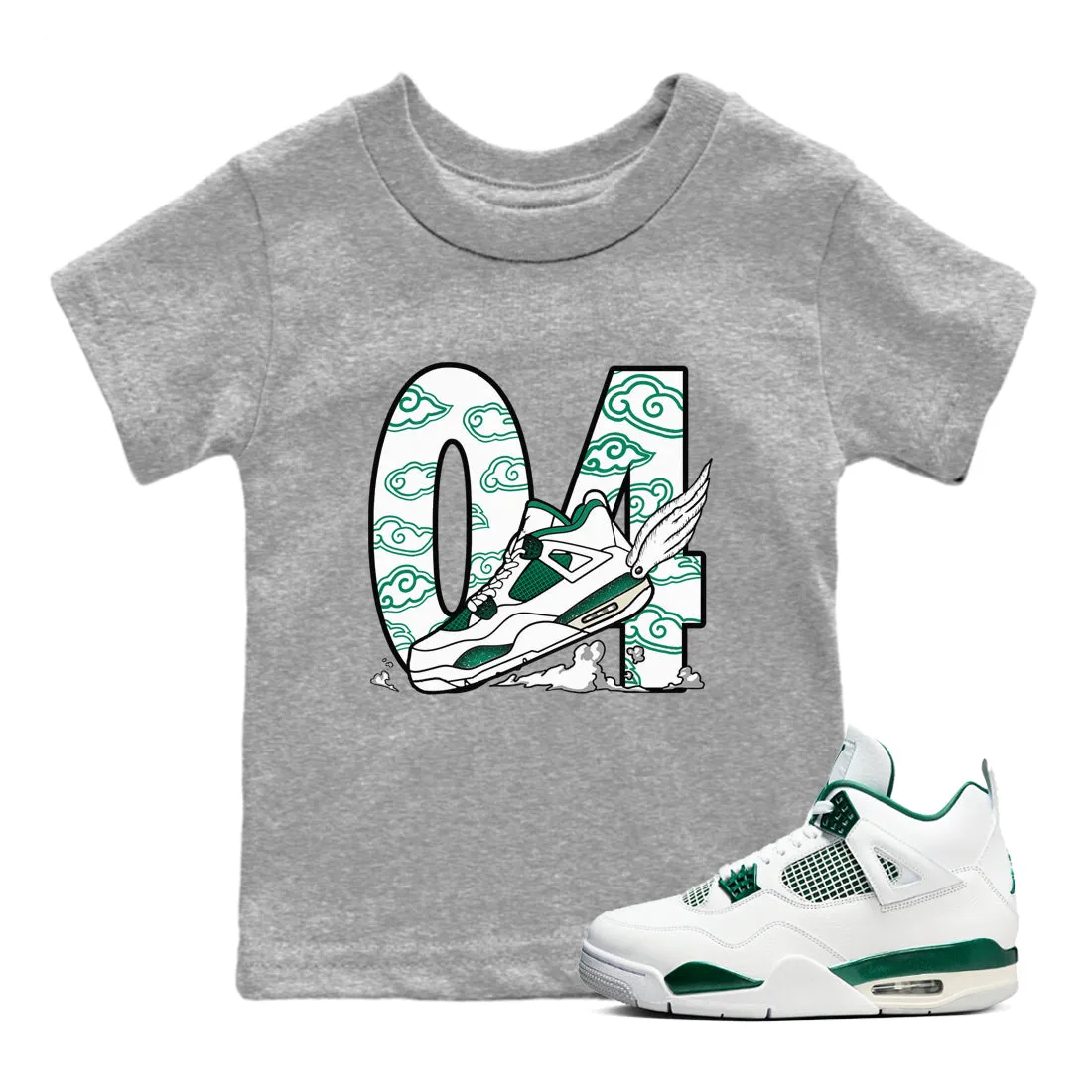 Fly Jordan - Sneaker On-sale The 4 Air To Kids SNRT Clouds Oxidized Tees Green Anti-slip