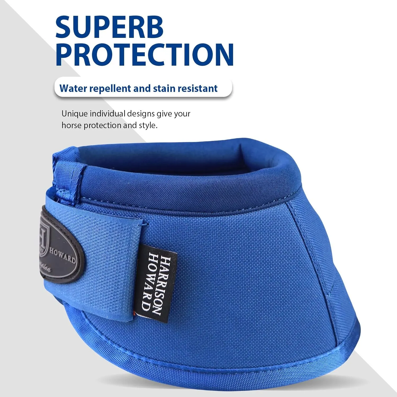 Harrison Howard Horse Bell Boots Overreach Bell Boots No-Turn Bell Boots for Horse-Durable Protective Hoof Boot