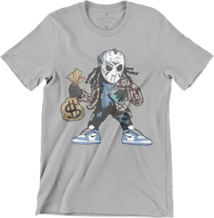 Hockey Mask Dude Jordan 1 Carolinaa Blue T Shirt, Jordan 61 Matching for Sneaker Jordan 1, Gift for Sneaker Jordan 6