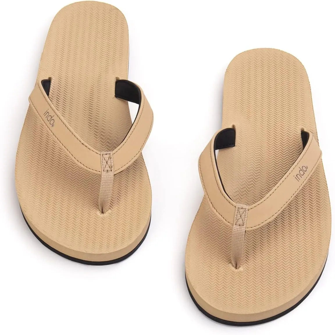 Indosole Women's ESSNTLS Vegan Flip Flops [Reused Tire Sole, Natural Rubber Arch Support, ENVRO Strap, Waterproof]