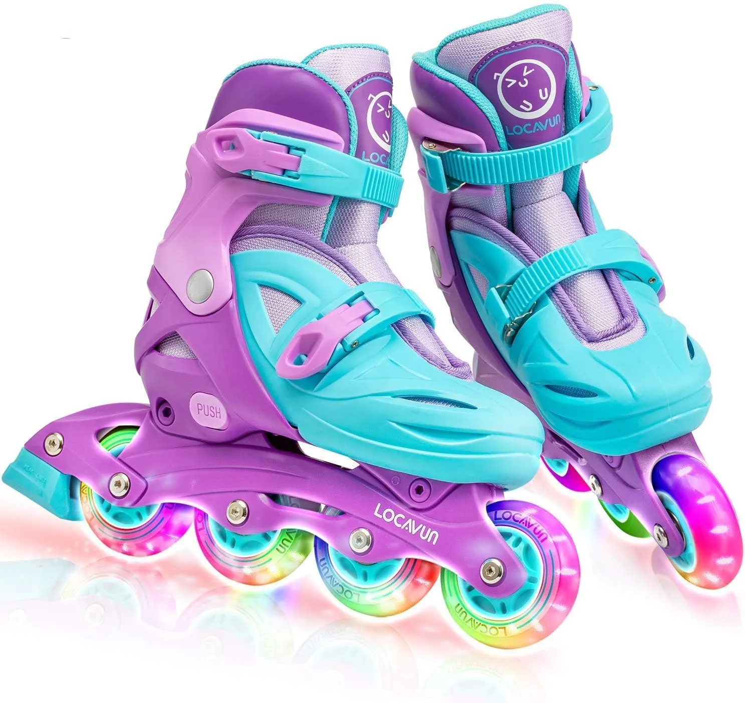 Inline Skates for Girls and Kids, Roller Skates Blades with 4 Size Adjustable Light up Wheels for Kids Girls Beginner Ages 4-8 5-8 6-12 8-12 Indoor Outdoor