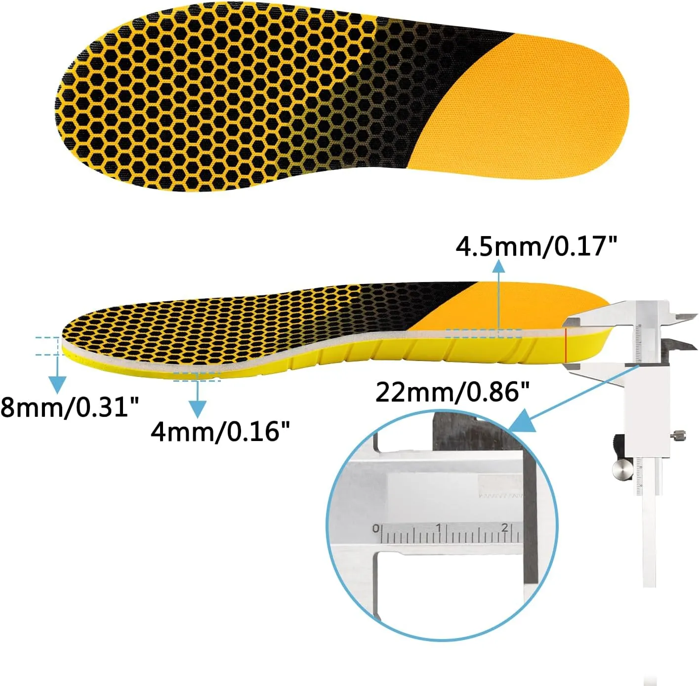 Insoles for Georgia Boot Shoes, Replacement Footwear Memory Foam Inserts for Men & Women Shock Absorption & Foot Pain Relief