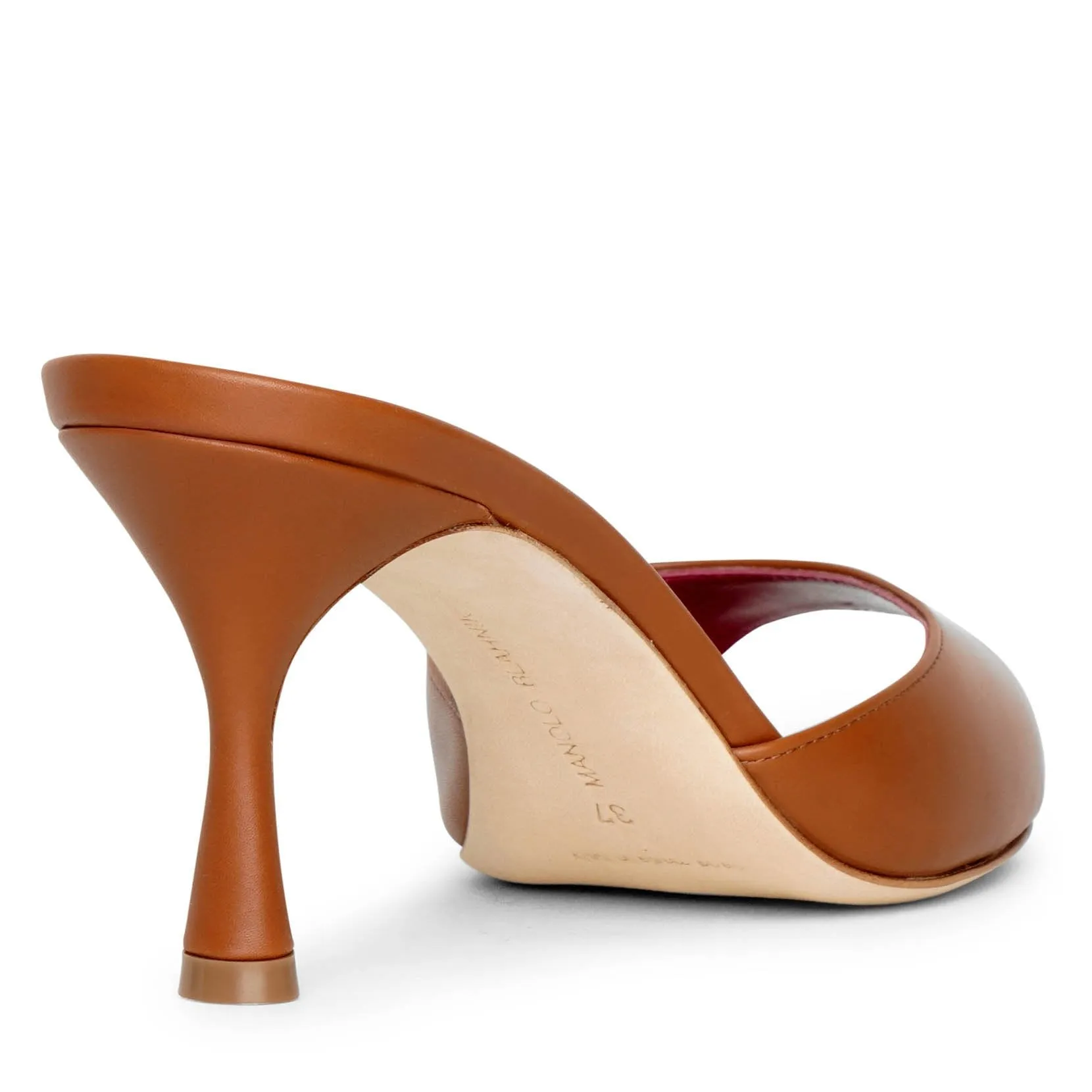Jada brown leather mules