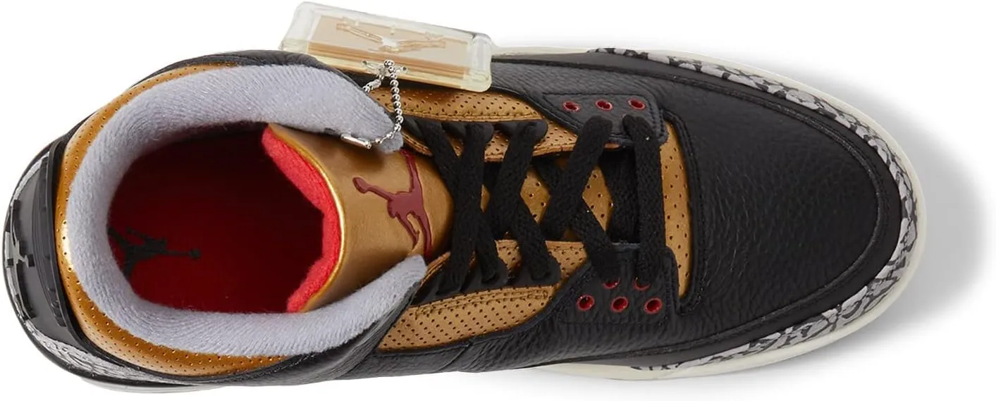 Jordan Womens WMNS Air Jordan 3 CK9246 067 Black Cement Gold - Size