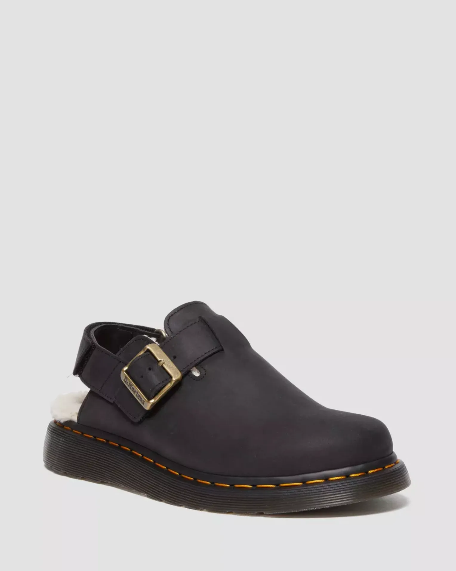 JORGE II FAUX FUR LINED MULES BLACK