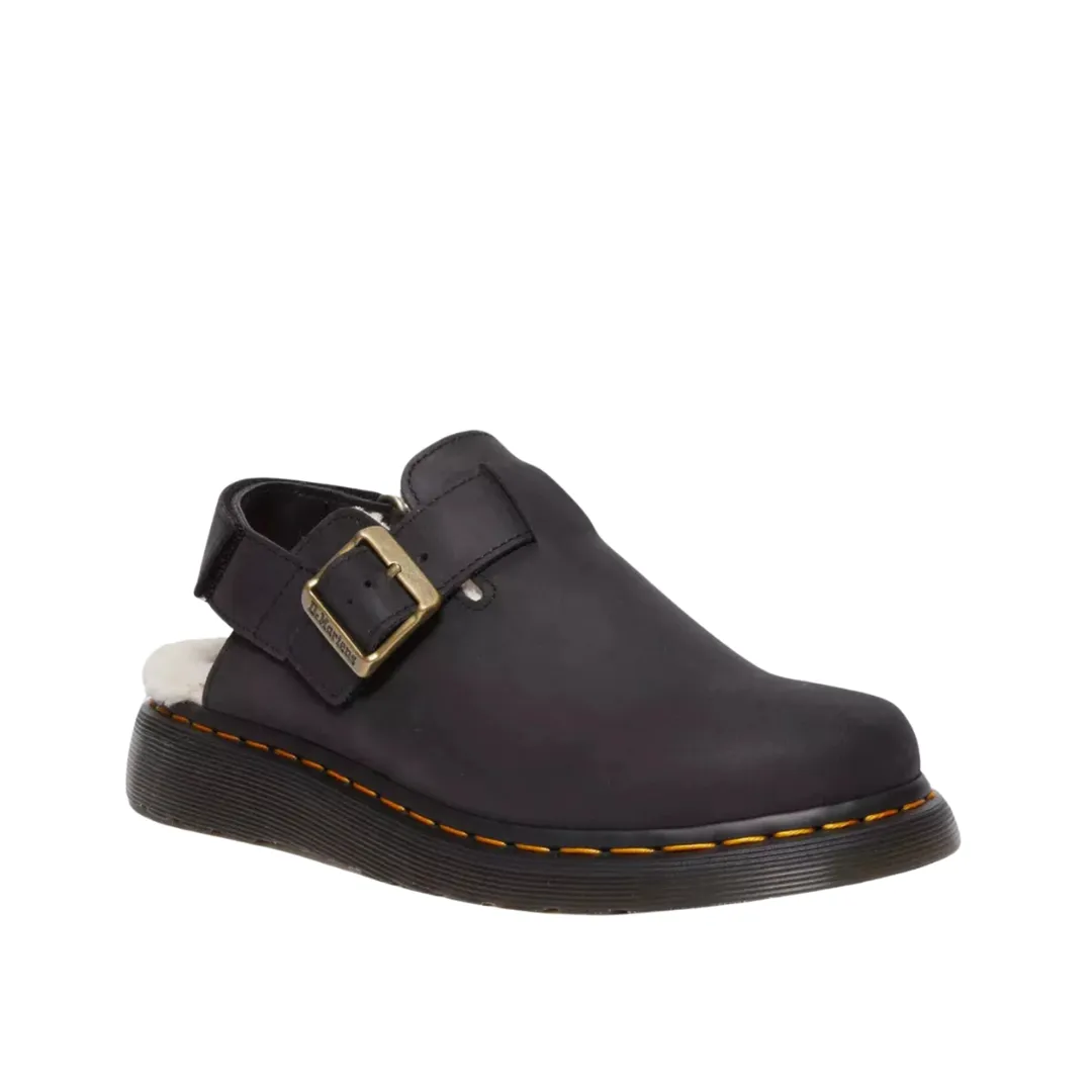JORGE II FAUX FUR LINED MULES BLACK