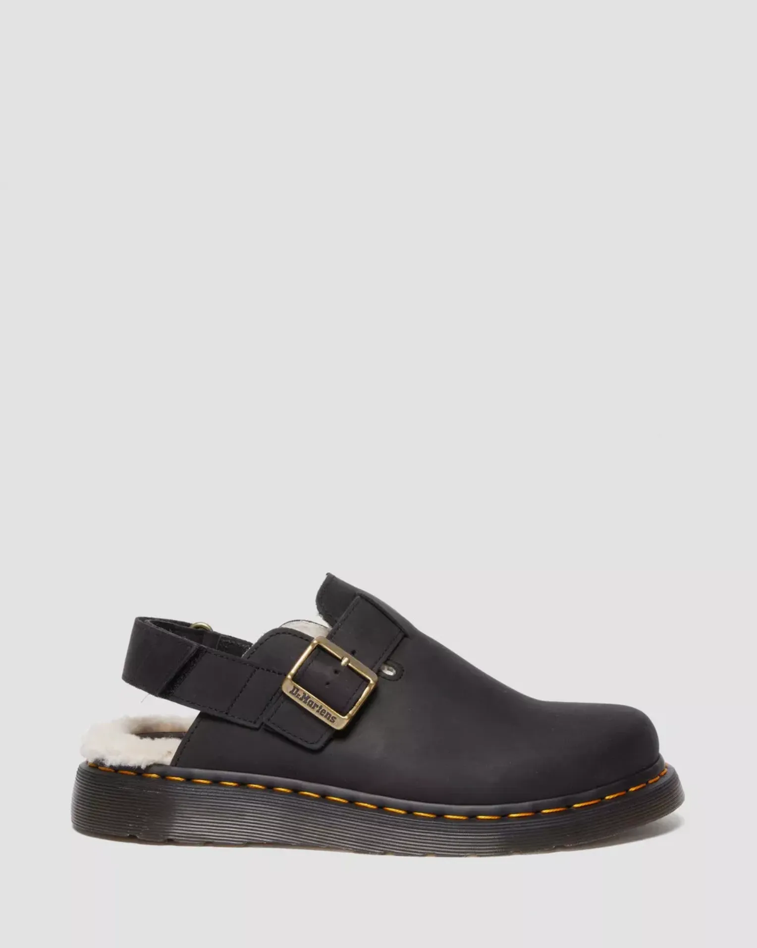 JORGE II FAUX FUR LINED MULES BLACK