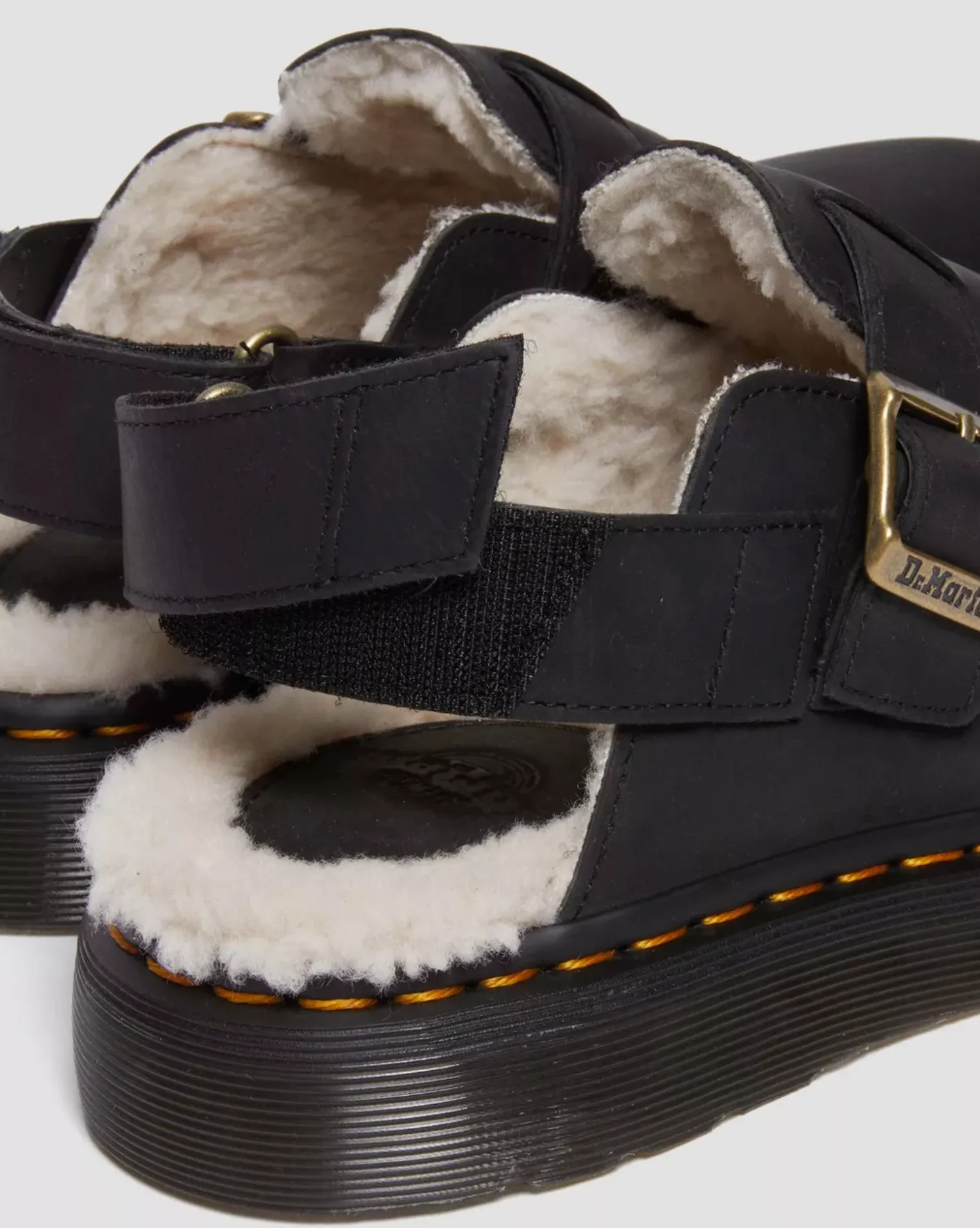 JORGE II FAUX FUR LINED MULES BLACK