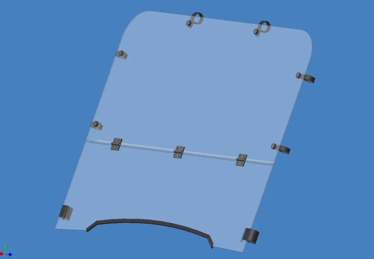 KAWASAKI MULE 3000 2001-08 Windshield Folding