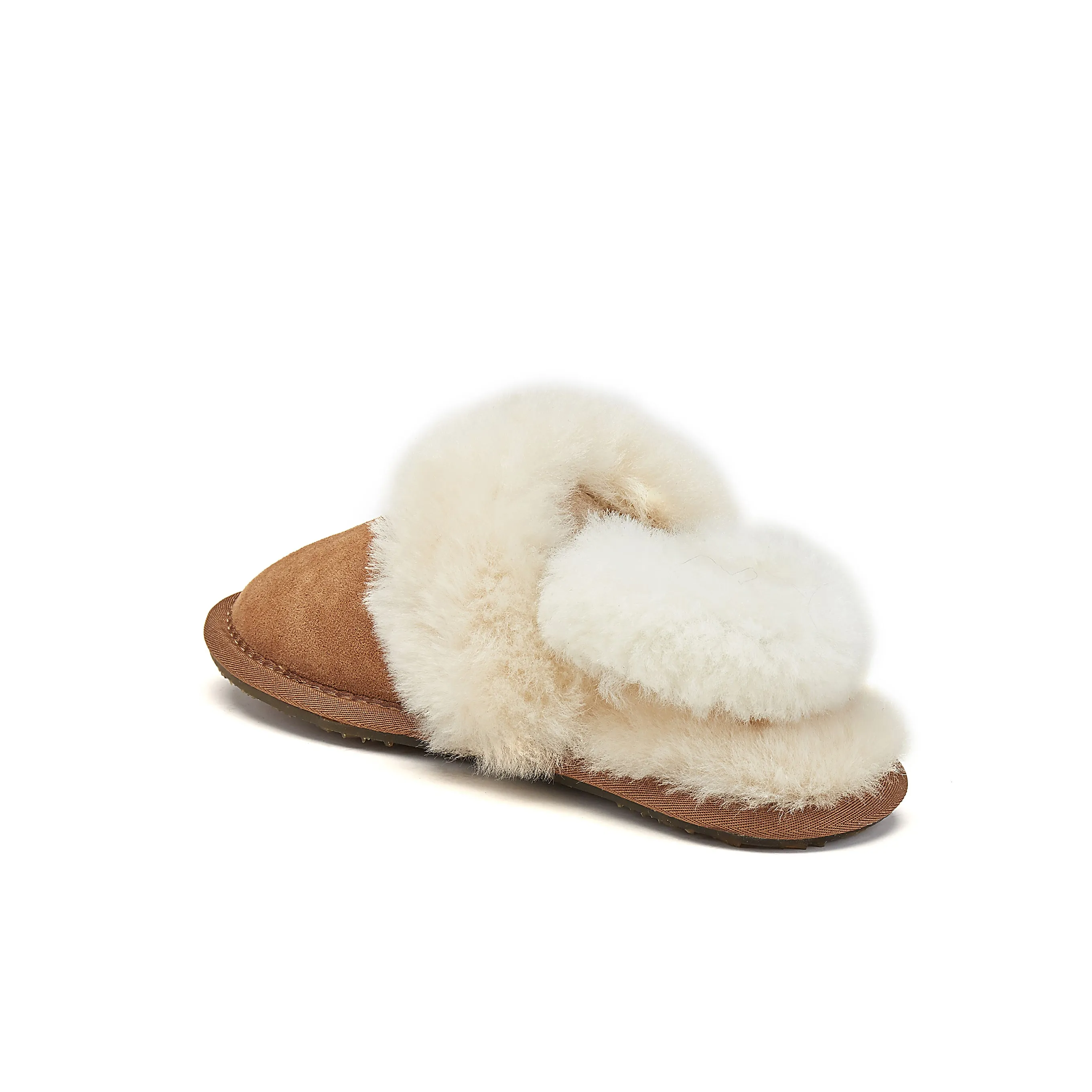 KIDS SLINGBACK MULE CHESTNUT (SHEARLING)